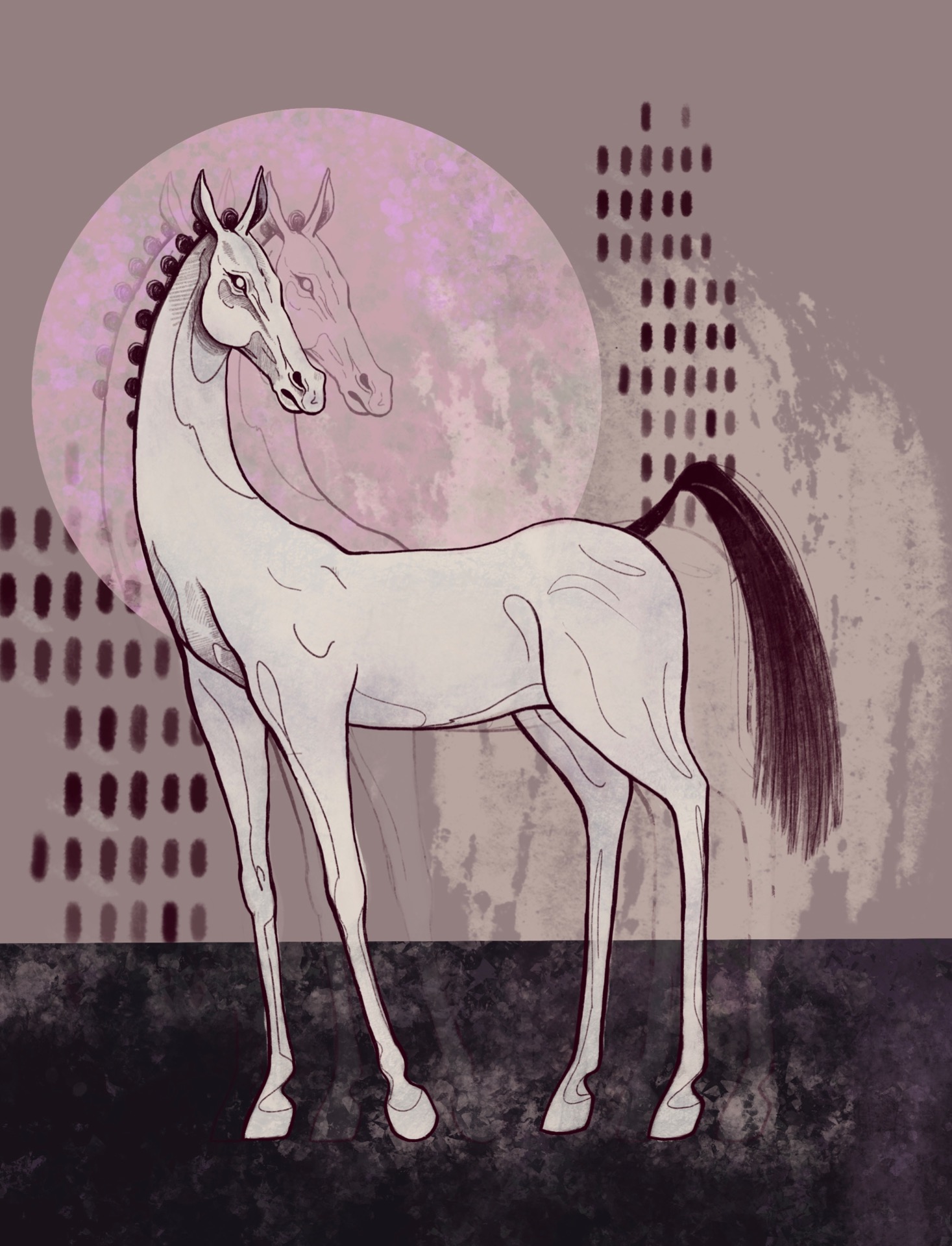 Polnočná jazda/Midnight ride 4/2020 digitálna ilustrácia available as art print