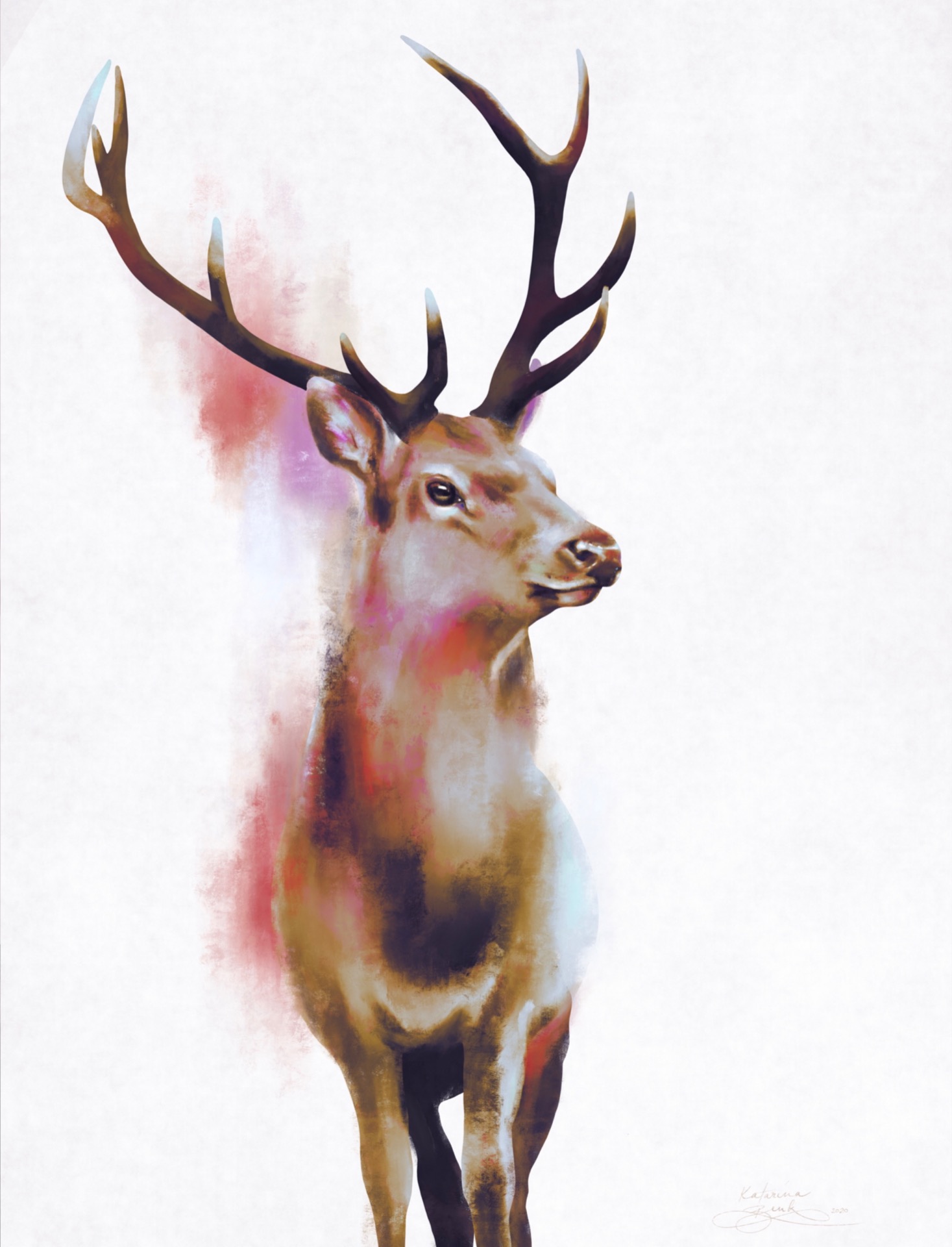 Zvedavosť/Curiosity 8/2020 digitálna maľba available as art print